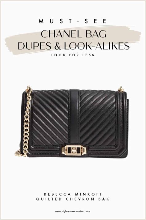 rebecca minkoff chanel dupe|chanel dupe chain bag.